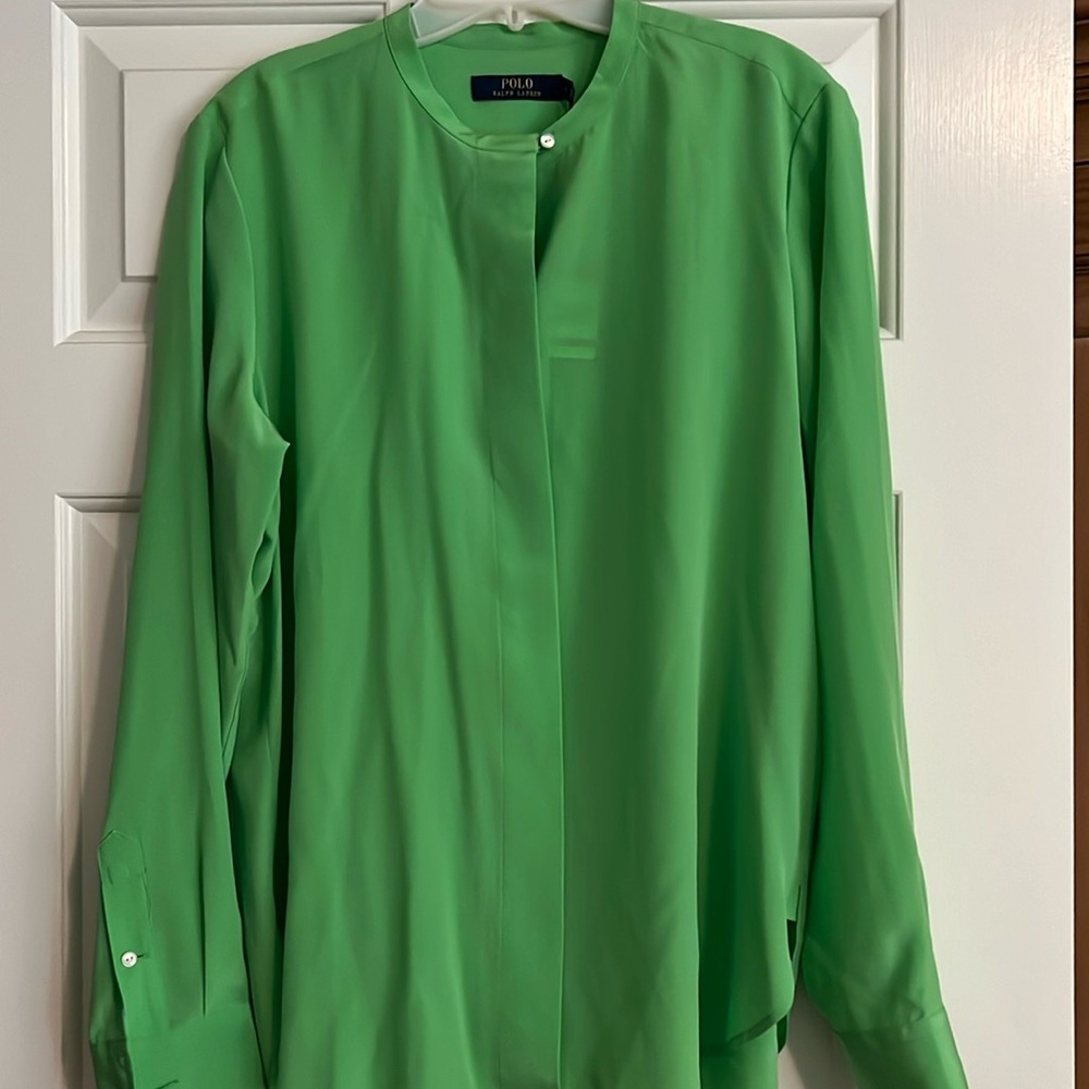 BNWT Polo long sleeve silk blouse